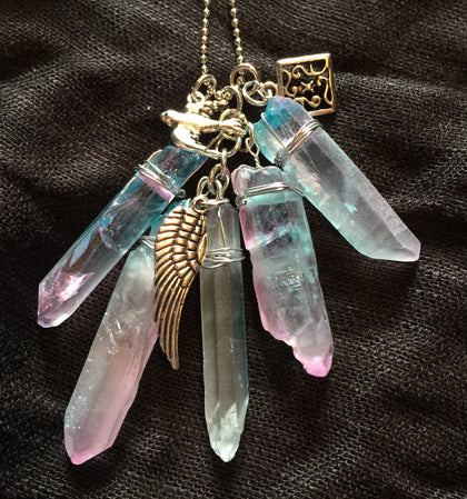 Long Crystal Cluster Necklaces