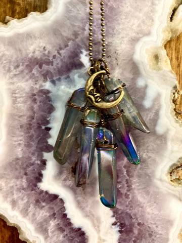 Nocturnia Crystal Cluster Necklace