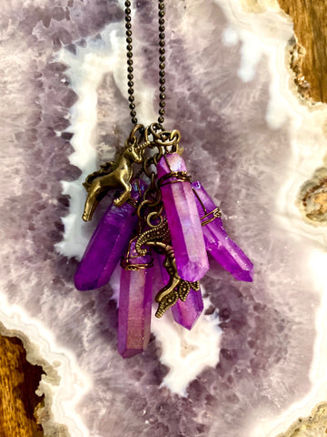 Magicka Crystal Cluster Necklace