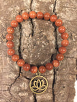 Lotus Goldstone Beaded Bracelet